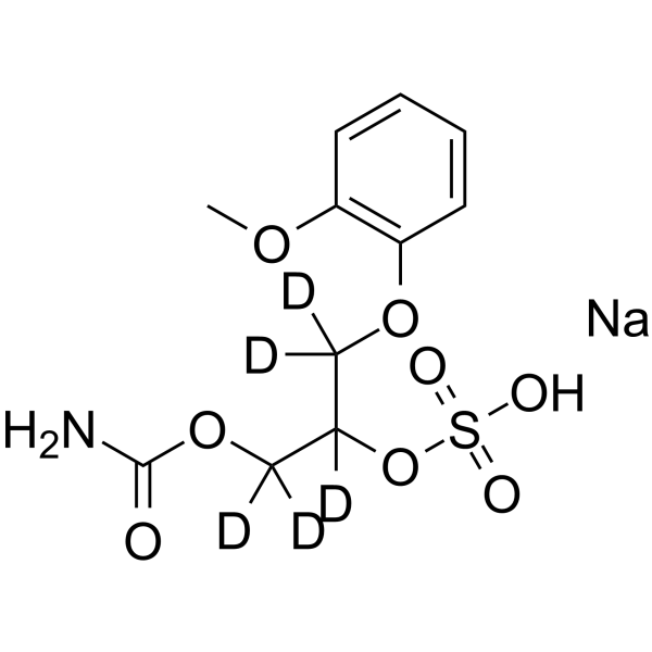 Methocarbamol-O-sulfate-d5 sodium salt结构式