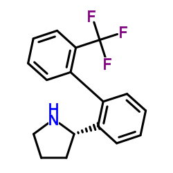 (2S)-2-[2'-(Trifluoromethyl)-2-biphenylyl]pyrrolidine Structure