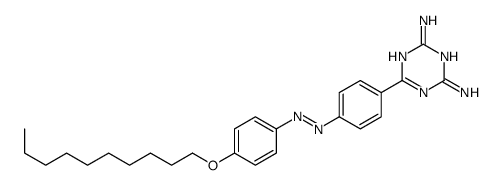 6-[4-[(4-decoxyphenyl)diazenyl]phenyl]-1,3,5-triazine-2,4-diamine结构式