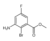 3-氨基-2-溴-5-氟苯甲酸甲酯结构式