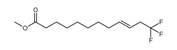 (E)-methyl 12,12,12-trifluorododec-9-enoate结构式