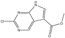 Methyl 2-chloro-7H-pyrrolo[2,3-d]pyrimidine-5-carboxylate picture