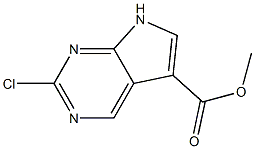 Methyl 2-chloro-7H-pyrrolo[2,3-d]pyrimidine-5-carboxylate Structure