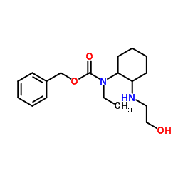 Benzyl ethyl{2-[(2-hydroxyethyl)amino]cyclohexyl}carbamate结构式