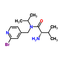 N-[(2-Bromo-4-pyridinyl)methyl]-N-isopropyl-L-valinamide结构式