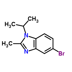 5-Bromo-1-isopropyl-2-methyl-1H-benzimidazole结构式