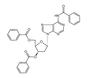 3',5'-di-O-benzoyl-2'-deoxy-L-N6-benzoyladenosine结构式