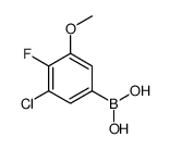 3-Chloro-4-fluoro-5-methoxyphenylboronic acid结构式