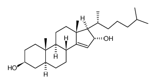 cholest-14-ene-3,16-diol Structure