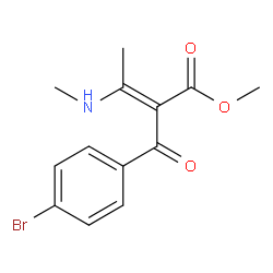 2-(4-溴苯甲酰基)-3-(甲氨基)丁-2-烯酸甲酯结构式