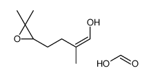 4-(3,3-dimethyloxiran-2-yl)-2-methylbut-1-en-1-ol,formic acid Structure