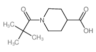 1-(2,2-二甲基丙酰基)哌啶-4-羧酸结构式