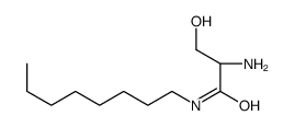 (2S)-2-amino-3-hydroxy-N-octylpropanamide结构式