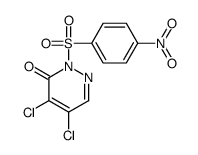 4,5-dichloro-2-(4-nitrophenyl)sulfonyl-pyridazin-3-one结构式
