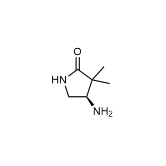 (4R)-4-氨基-3,3-二甲基吡咯烷-2-酮结构式