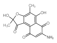Naphtho[2,1-b]furan-1,6,9(2H)-trione,7-amino-2,5-dihydroxy-2,4-dimethyl- Structure