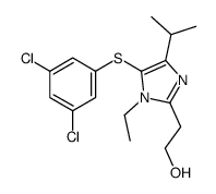 2-[5-(3,5-dichlorophenyl)sulfanyl-1-ethyl-4-propan-2-ylimidazol-2-yl]ethanol结构式