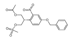 (S)-2-(4-(benzyloxy)-2-nitrophenyl)-3-((methylsulfonyl)oxy)propyl acetate Structure