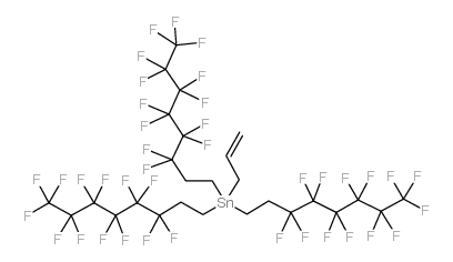 烯丙基三(3,3,4,4,5,5,6,6,7,7,8,8,8-十三氟辛基)锡烷结构式