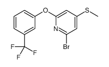 2-bromo-4-methylsulfanyl-6-[3-(trifluoromethyl)phenoxy]pyridine Structure