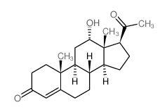 Pregn-4-ene-3,20-dione,12-hydroxy-, (12a)-结构式