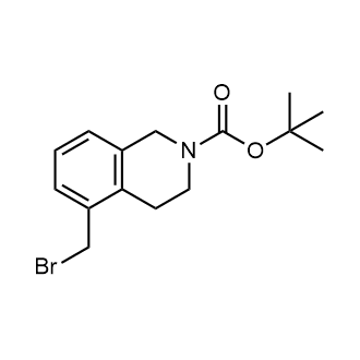 5-(溴甲基)-3,4-二氢异喹啉-2(1H)-羧酸叔丁酯结构式