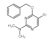 4-BENZYLOXY-5-BROMO-2-(N,N-DIMETHYLAMINO)PYRIMIDINE structure