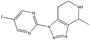 1-(5-fluoropyrimidin-2-yl)-4-methyl-4,5,6,7-tetrahydro-1H-[1,2,3]triazolo[4,5-c]pyridine结构式