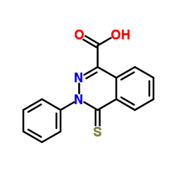 3-phenyl-4-thioxo-3,4-dihydrophthalazine-1-carboxylic acid structure