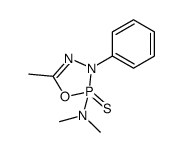 dimethyl-(5-methyl-3-phenyl-2-thioxo-2,3-dihydro-2λ5-[1,3,4,2]oxadiazaphosphol-2-yl)-amine结构式