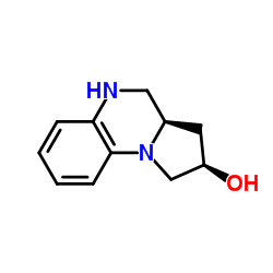 (2R,3aR)-(9CI)-1,2,3,3a,4,5-六氢吡咯并[1,2-a]喹噁啉-2-醇结构式