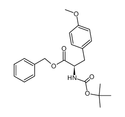 N-tert.-butoxycarbonyl-2-(R)-amino-3-(4-methoxyphenyl)-propionic acid benzyl ester Structure