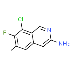 8-氯-7-氟-6-碘异喹啉-3-胺结构式