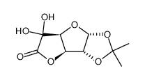 5-hydroxy-1,2-O-isopropylidene-α-D-glucofuranurono-6,3-lactone Structure