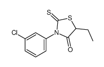 3-(3-chlorophenyl)-5-ethyl-2-sulfanylidene-1,3-thiazolidin-4-one Structure