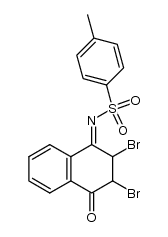 N-(2,3-dibromo-4-oxo-3,4-dihydronaphthalen-1(2H)-ylidene)-4-methylbenzenesulfonamide结构式