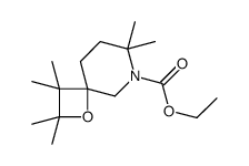 1-Oxa-6-azaspiro[3.5]nonane-6-carboxylic acid, 2,2,3,3,7,7-hexamethyl-, ethyl ester结构式