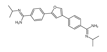 N'-propan-2-yl-4-[4-[4-(N'-propan-2-ylcarbamimidoyl)phenyl]furan-2-yl]benzenecarboximidamide结构式