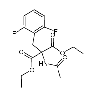 diethyl α-acetamido, α-(2,6-difluorobenzyl)malonate结构式