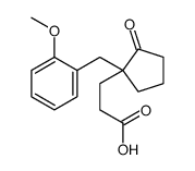 1-(o-Methoxybenzyl)-2-oxocyclopentanepropionic acid structure