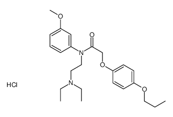 diethyl-[2-(3-methoxy-N-[2-(4-propoxyphenoxy)acetyl]anilino)ethyl]azanium,chloride结构式