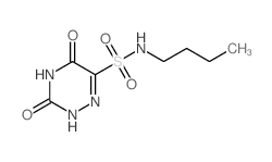 1,2,4-Triazine-6-sulfonamide,N-butyl-2,3,4,5-tetrahydro-3,5-dioxo- Structure