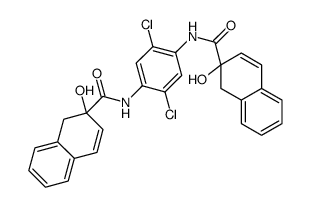 1,4-dichloro-2,5-bis(2-hydroxy-2-naphthamido)benzene Structure