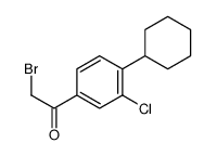 2-bromo-1-(3-chloro-4-cyclohexylphenyl)ethanone Structure