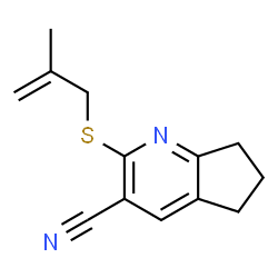 2-[(2-methylprop-2-en-1-yl)sulfanyl]-6,7-dihydro-5H-cyclopenta[b]pyridine-3-carbonitrile Structure