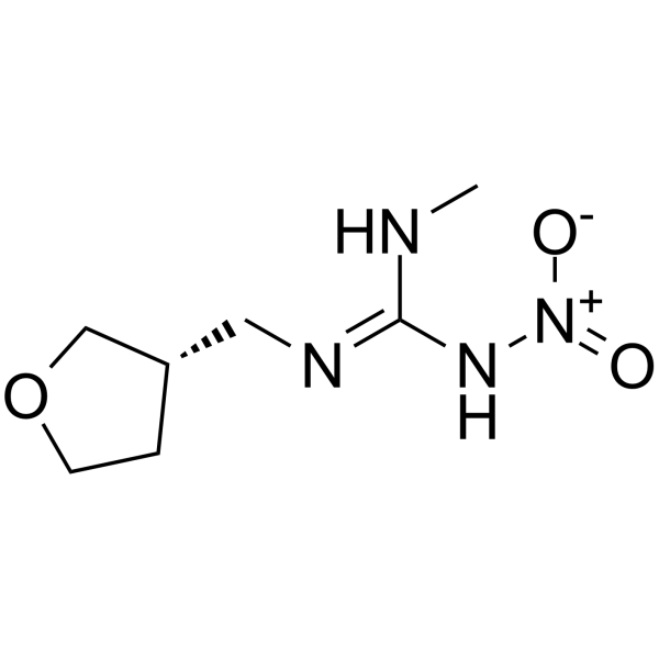 2-methyl-1-nitro-3-[[(3S)-oxolan-3-yl]methyl]guanidine结构式