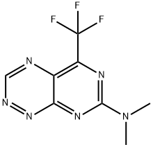 N,N-Dimethyl-5-trifluoromethylpyrimido[5,4-e]-1,2,4-triazin-7-amine结构式