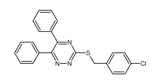 3-[(4-CHLOROBENZYL)SULFANYL]-5,6-DIPHENYL-1,2,4-TRIAZINE结构式