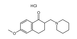 6-methoxy-2-piperidinomethyl-3,4-dihydro-2H-naphthalen-1-one, hydrochloride结构式