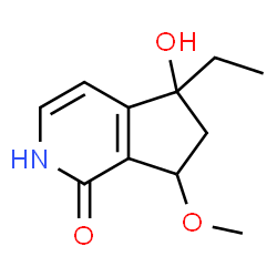 1H-Cyclopenta[c]pyridin-1-one,5-ethyl-2,5,6,7-tetrahydro-5-hydroxy-7-methoxy-(9CI)结构式